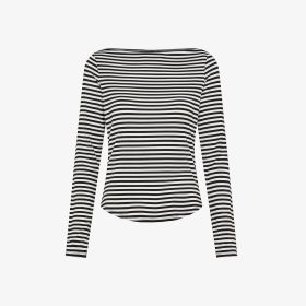 T-shirt boat neckline l/s modal jersey
