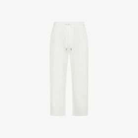 Off white heavy poplin trousers