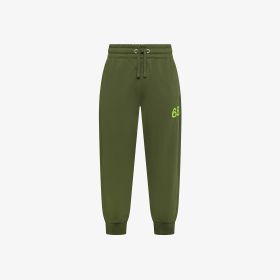 Pantaloni in felpa di cotone verde scuro