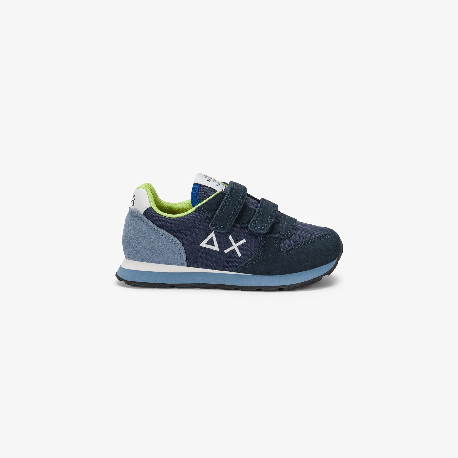 Sneaker Boy's Tom Multicolor in nylon e suede navy blue