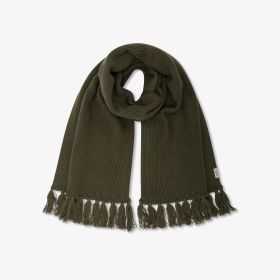 Sciarpa in misto lana militare scuro