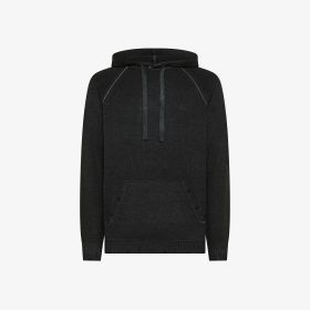 Maglia in lana vintage con cappuccio nero