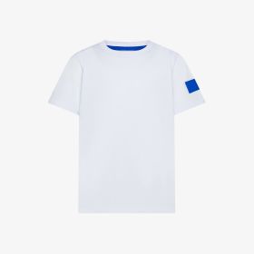 T-shirt con patch fluo in cotone bianco