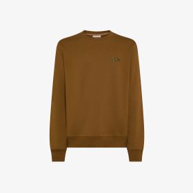 Felpa girocollo in cotone volpe