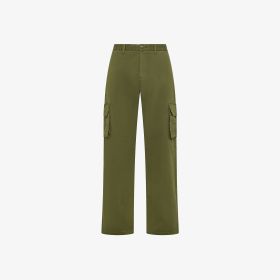Dark green cotton cargo pants