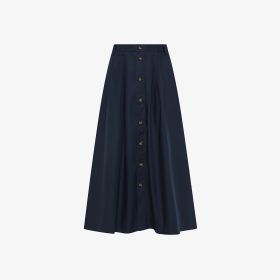 Gonna in heavy popeline blu navy