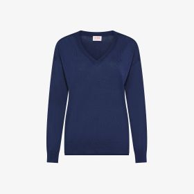 Maglia con scollo a V blu navy