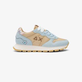 Sneaker Ally Studs in suede e nylon azzurro