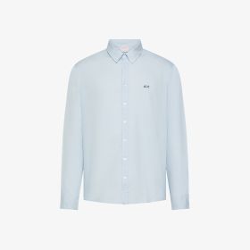 Camicia in lino e cotone azzurro