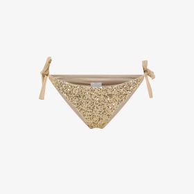 Slip mare con paillettes oro