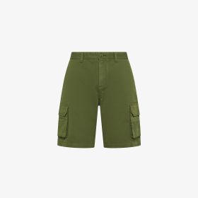 Bermuda cargo in cotone verde scuro