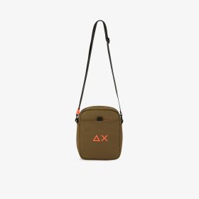 Borsa a crossbody in nylon verde militare