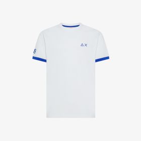White cotton piqué T-shirt