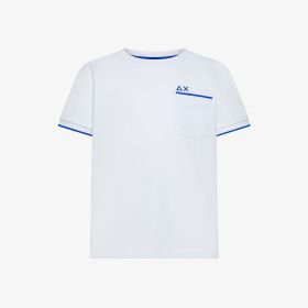 White cotton piqué T-shirt