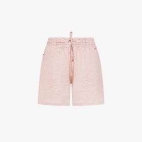 Porcelain pink linen jersey shorts