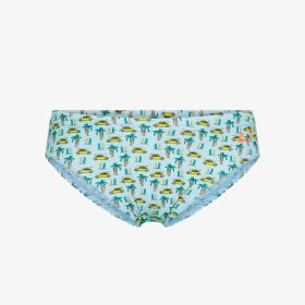 Mint green printed nylon swim briefs