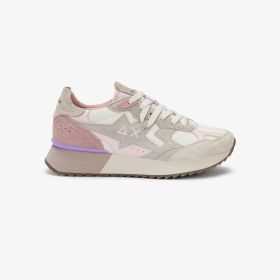 Sneaker Stargirl Multicolor in suede e nylon bianco panna