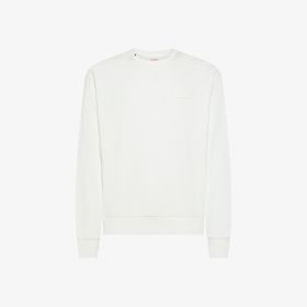 Felpa in cotone bianco panna