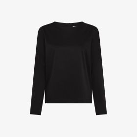 Black cotton t-shirt with zip