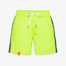Shorts mare in nylon giallo fluo