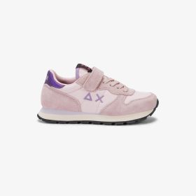 Pink Girl's Ally Solid suede and nylon sneaker