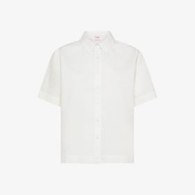 White seersucker cotton shirt