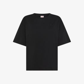 Black oversized cotton jersey T-shirt