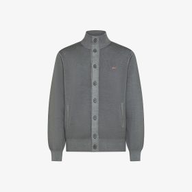 Cardigan in lana vintage con bottoni stone