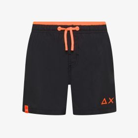 Black nylon beach shorts