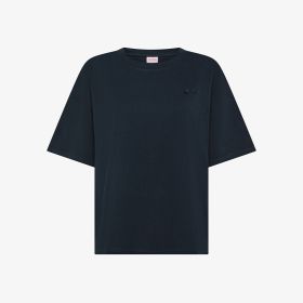 Navy blue oversized cotton jersey T-shirt