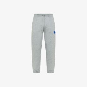 Pantaloni jogging in felpa con logo fluo grigio chiaro