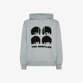 Felpa The Beatles x SUN68 in cotone con cappuccio grigio chiaro