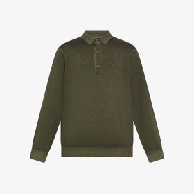 Boy's polo vintage dyed wool l/s