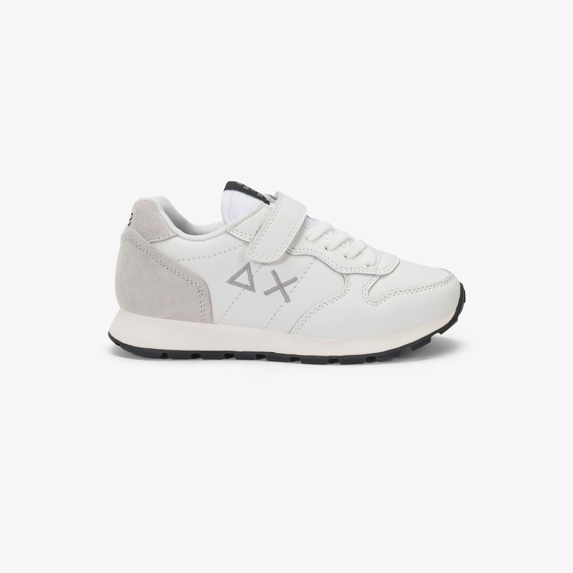 Sneaker Boy's Tom Classic in suede e similpelle bianco