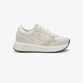 Off white Big Ally Flower suede and mesh sneaker