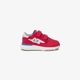 Sneaker Boy's Niki Solid in mesh e PU rosso