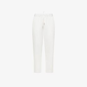 Pantaloni chino in cotone bianco panna