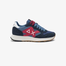 Sneaker Jaki Bicolor in nylon e suede navy blue