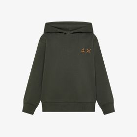 Dark military cotton hoodie