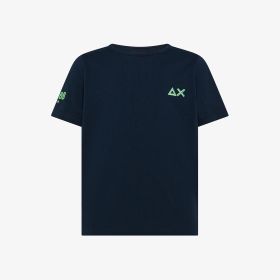 T-shirt in jersey di cotone blu navy