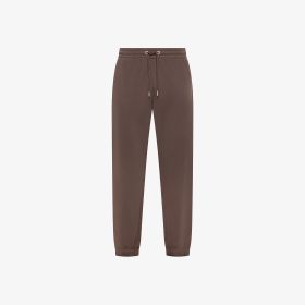 Pantaloni in felpa di cotone marrone