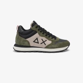 Dark military Tom 2.0 Solid nylon and suede sneaker