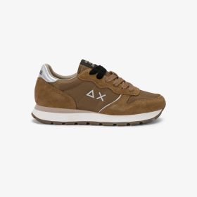 Sneaker Ally Gold Silver in suede e nylon marrone volpe