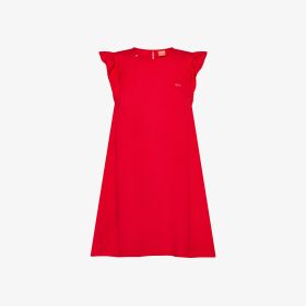 Abito in misto lino rosso