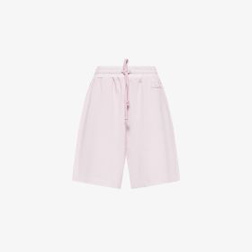 Pink cotton fleece shorts