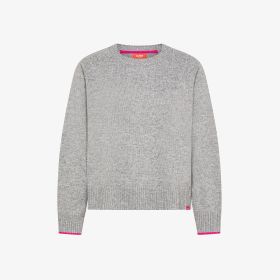 Maglia in misto lana e cashmere grigio chiaro