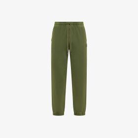 Pantaloni in felpa di cotone verde scuro