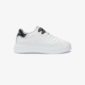 Sneaker Grace in pelle bianco/nero