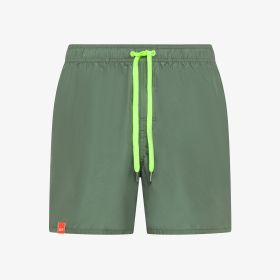 Shorts mare in nylon verde militare