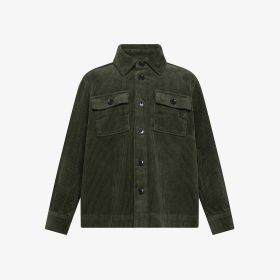 Dark military corduroy overshirt